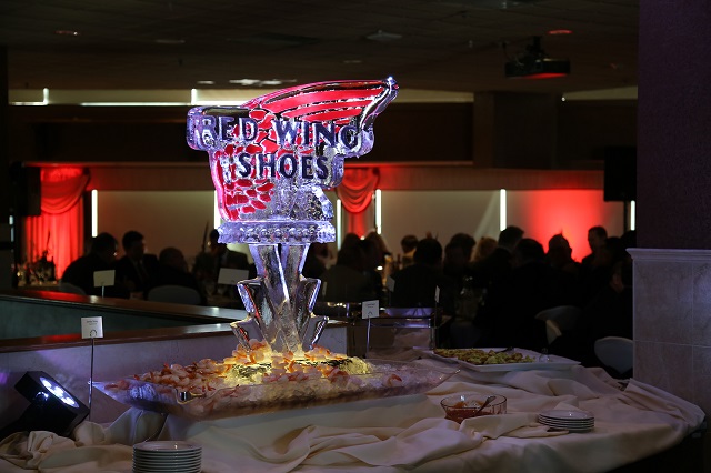 Ice sculpture at Red Wing Shoe Meeting