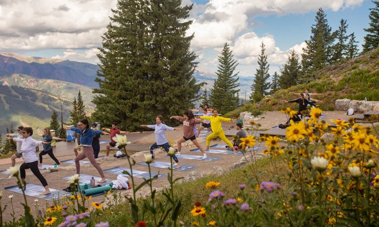 Yoga on the Mountain in Aspen, Colorado