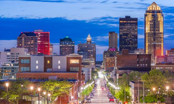 Skyline Des Moines, Iowa