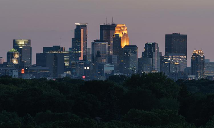 Roseville Minneapolis Skyline